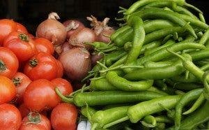uesto de venta de verduras