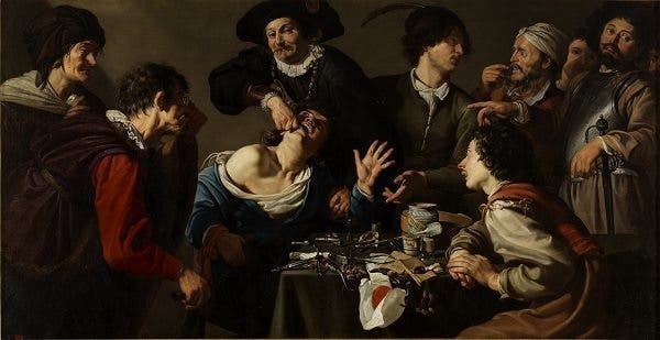 Cuadro El charlatán sacamuelas del pintor Theodoor Rombouts. Efesalud.com