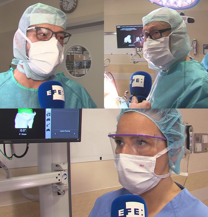 El Dr. Sanz Zapata, el Dr. Pedro Guillén y la Dra. Isabel Guillén.