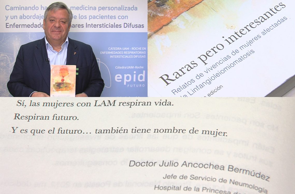 Dr. Ancochea con libro y parte poesía