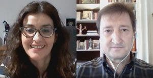 La doctora Beatriz Pombo Vide y el periodista Gregorio del Rosario