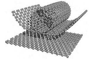 Dibujo de láminas de grafeno.