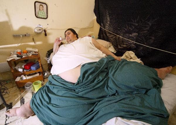 Imagen del hombre más obeso del mundo del año 2006. Efesalud.com