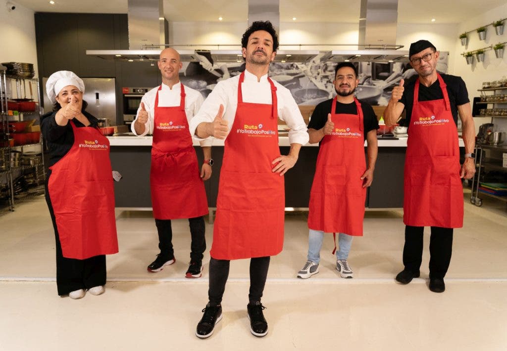 chefs y cocineros profesionales, tres de ellos con VIH