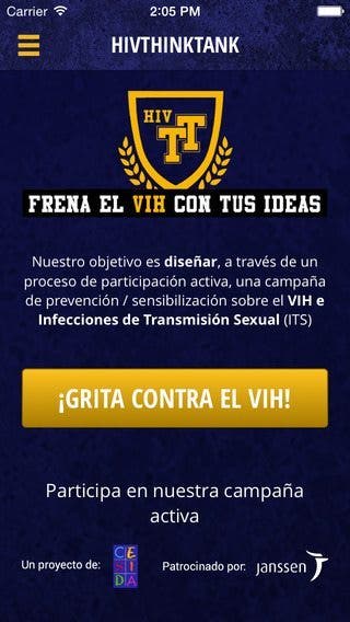 Imagen de la aplicación móvil HIVTT, creada por Cesida para concienciar sobre la enfermedad. Efesalud.com