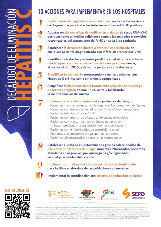 hepatitis c, decálogo, hospitales