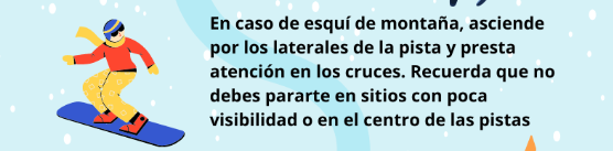 Infografía facilitada pro SEMES, esquiar riesgos