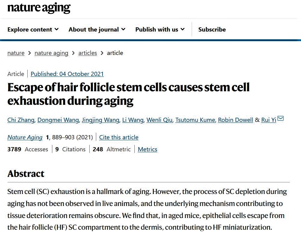 terapia celular: paper publicado en Nature Aging.