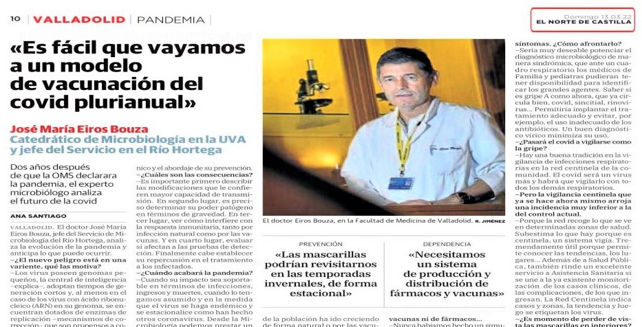 Vacunación frente al coronavirus SARS-CoV-2