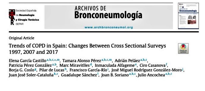 a EPOC (enfermedad pulmonar obstructiva crónica) en España